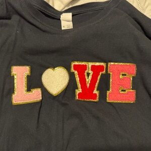 Fruit of the Loom Long Sleeve Tees Black and Pink